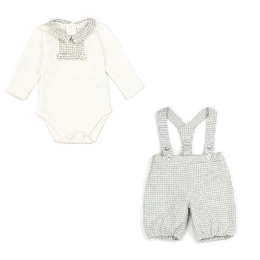Coccode Blue & Beige Check Trouser 2-Piece Set