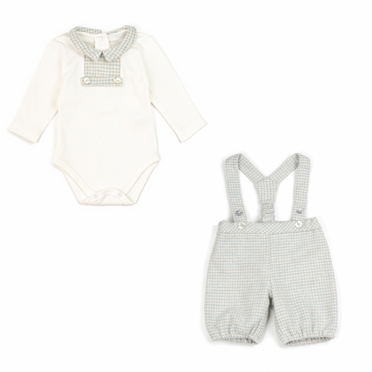 Coccode Blue & Beige Check Trouser 2-Piece Set