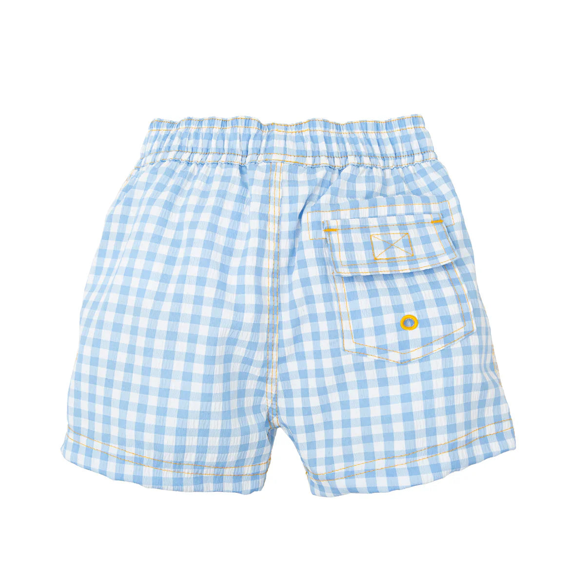 SS24 Babidu Boy’s Blue & White Checked Swim Shorts