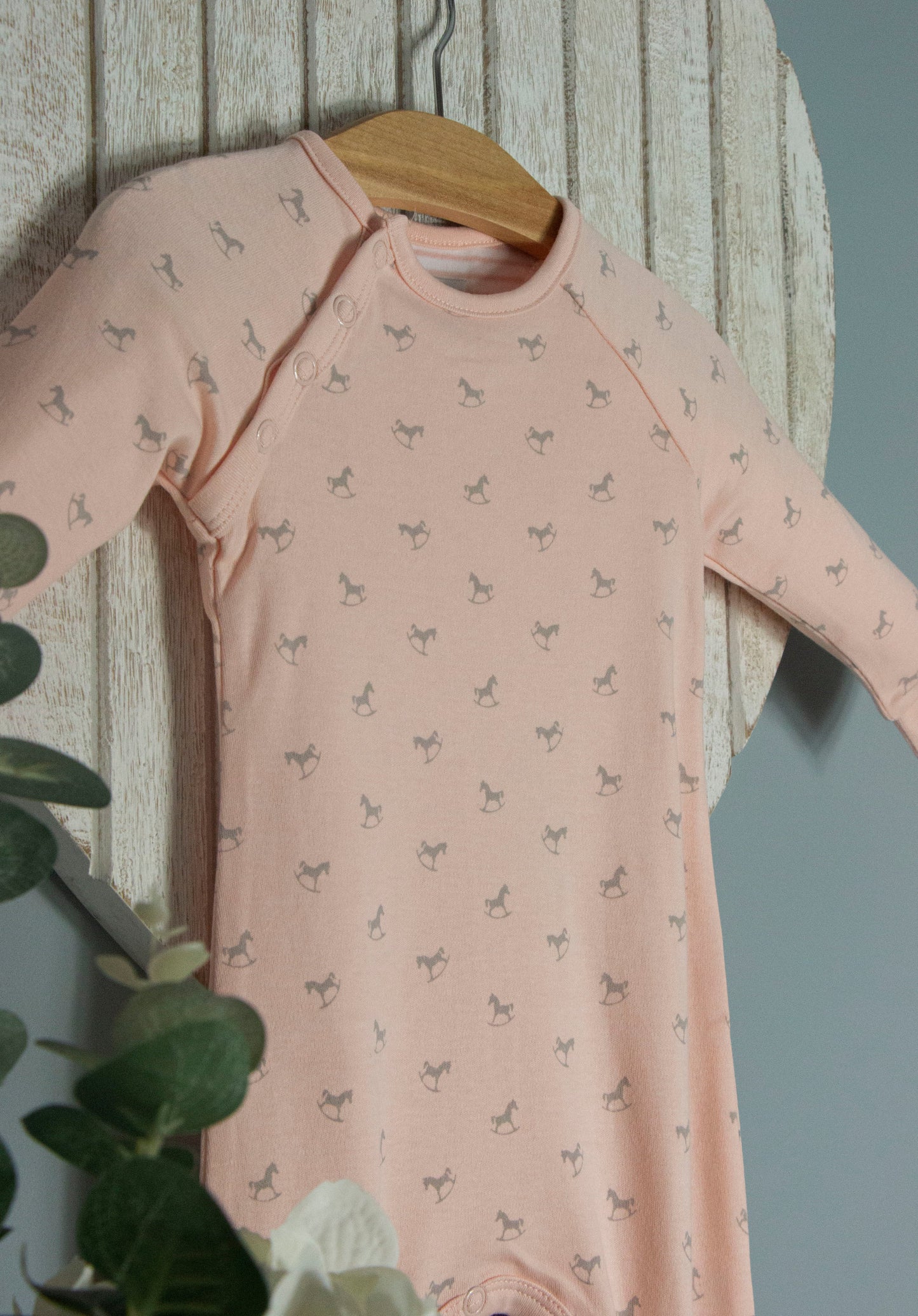 The Little Tailor Pink Super Soft Jersey Sleepsuit