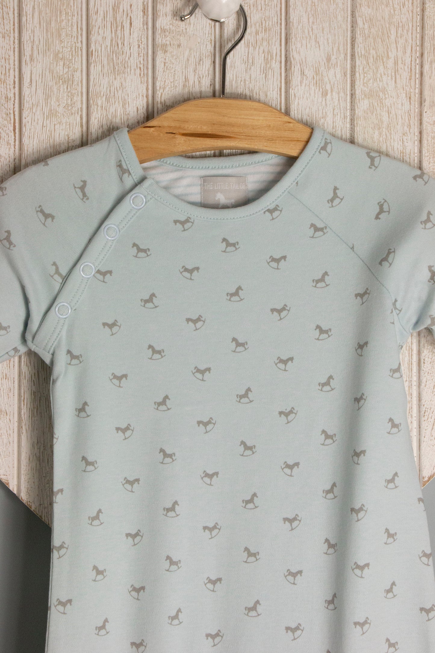 The Little Tailor Blue Super Soft Jersey Sleepsuit