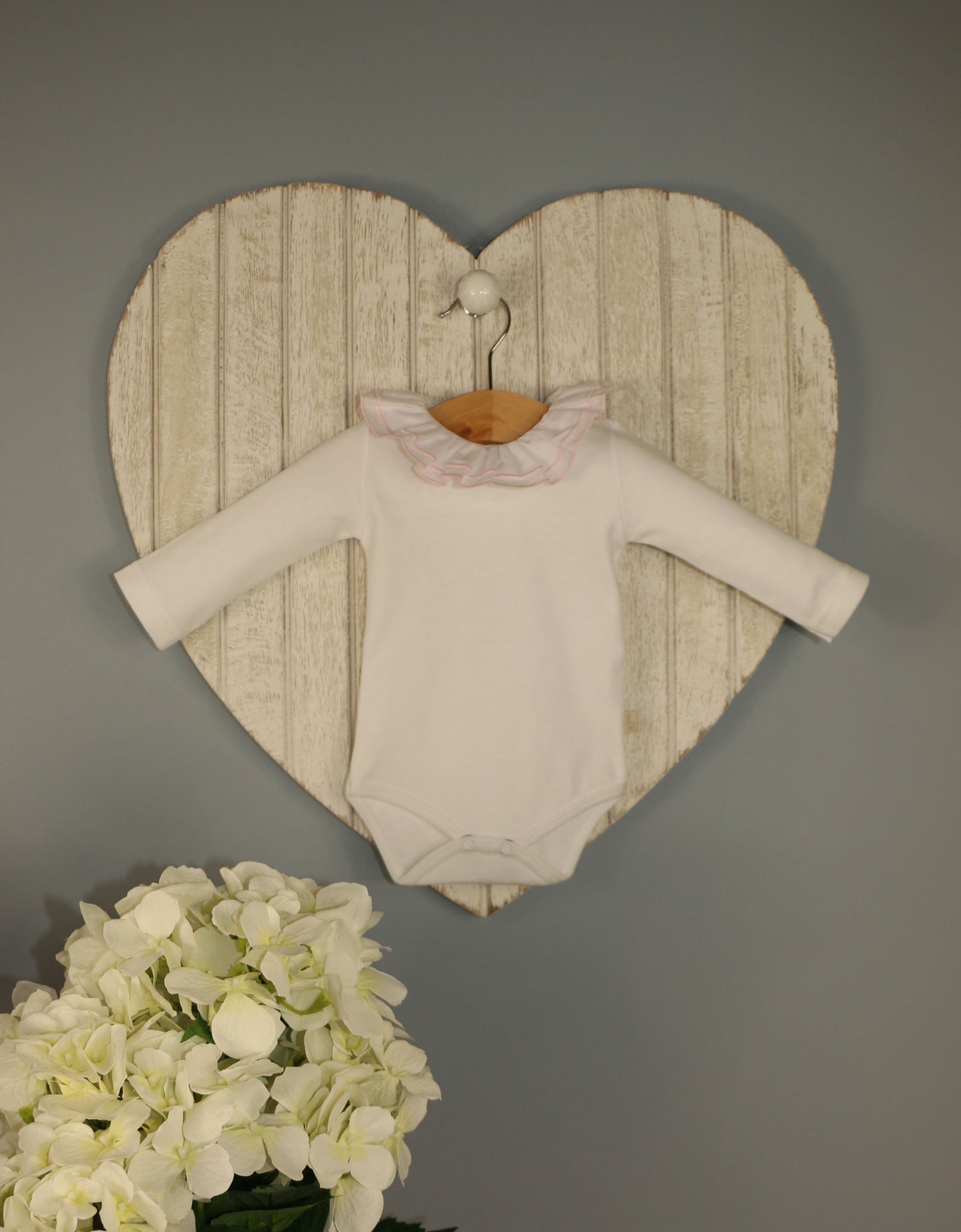 Baby Gi Double Pink Trimmed Ruffle Collared Body