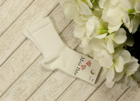 Meia Pata Pearl knee high ribbed socks