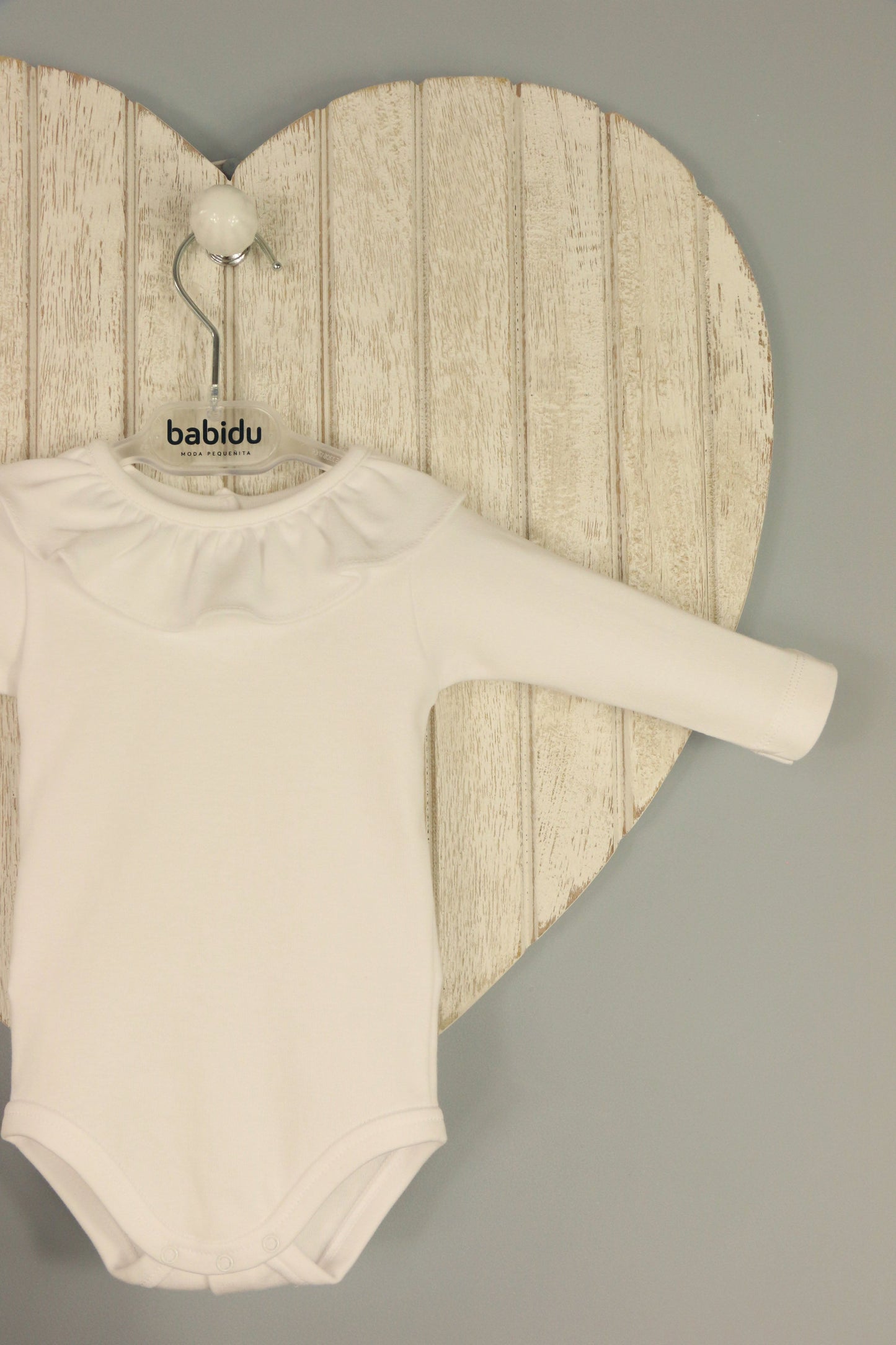 Babidu White Frill Collar Long Sleeved Body