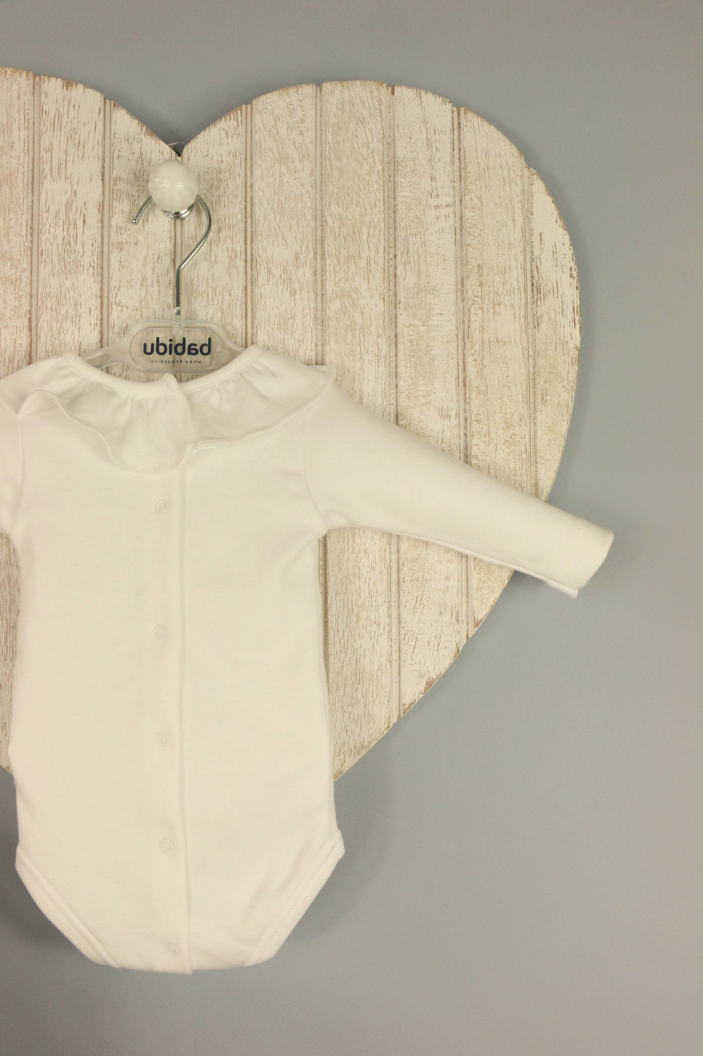 Babidu White Frill Collar Long Sleeved Body