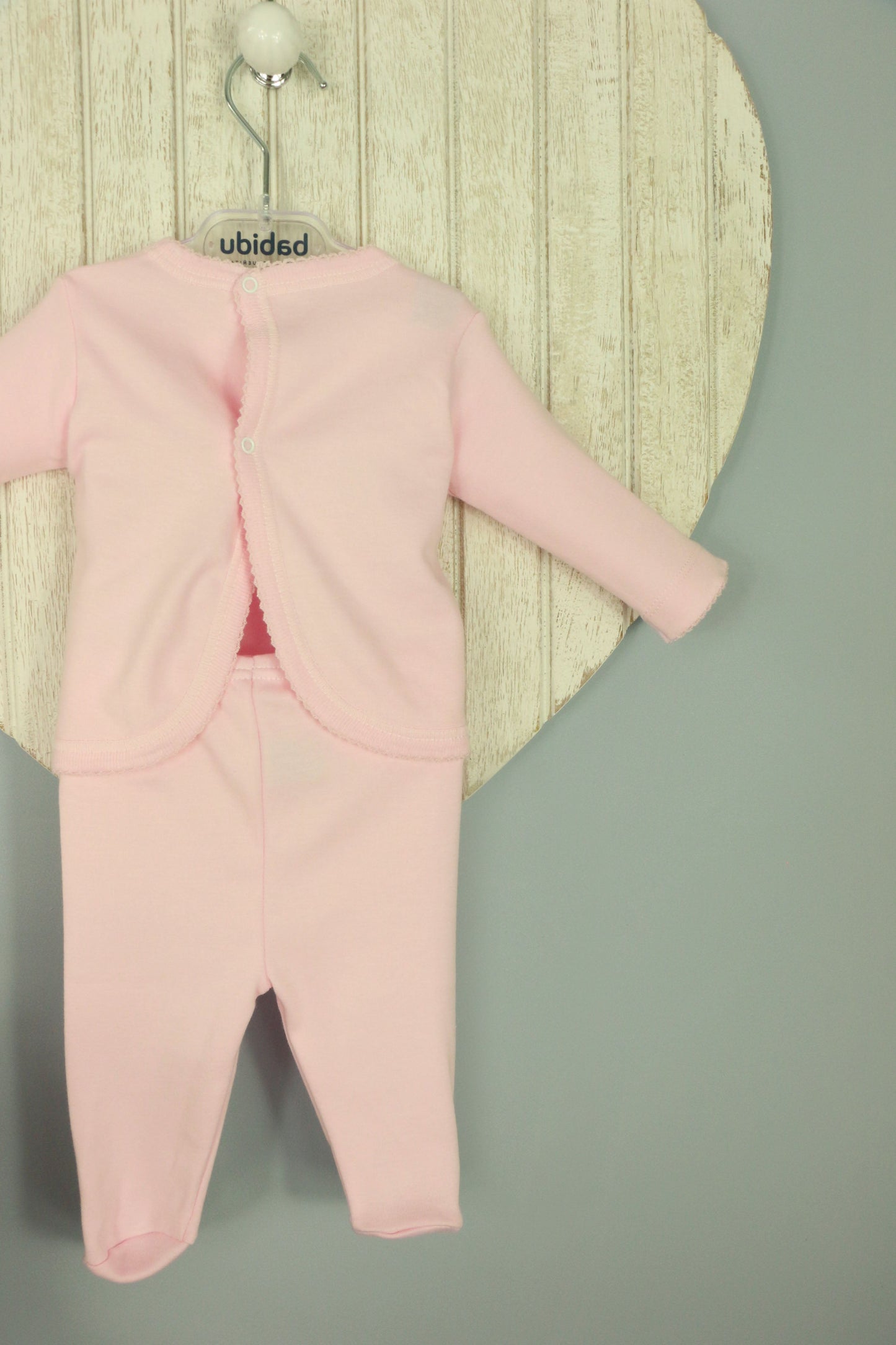 Babidu Pink 2 Piece Babygrow