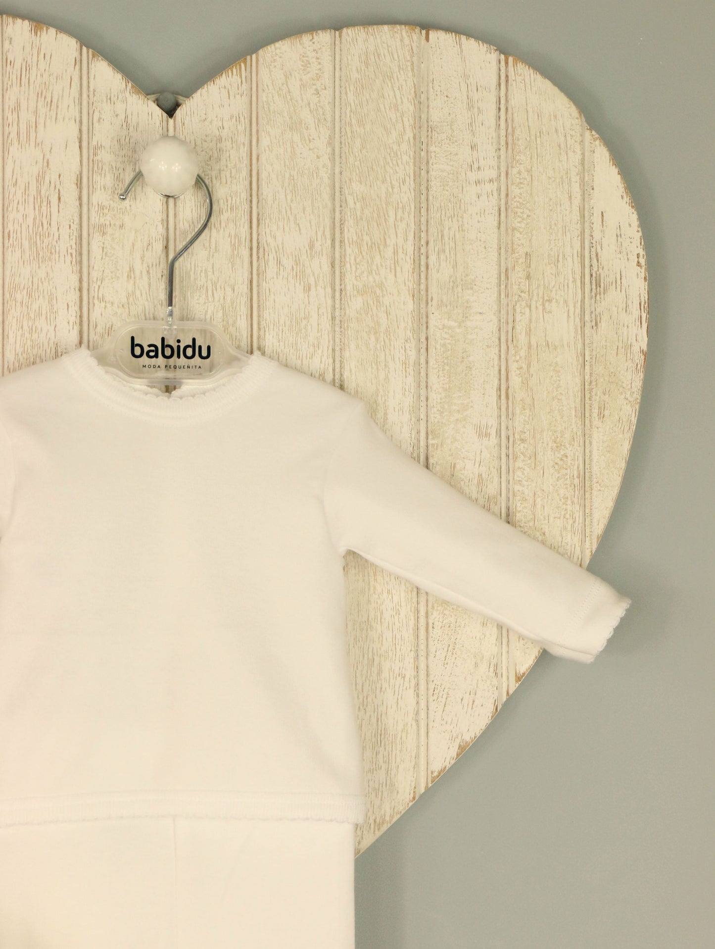 Babidu White 2 Piece Babygrow