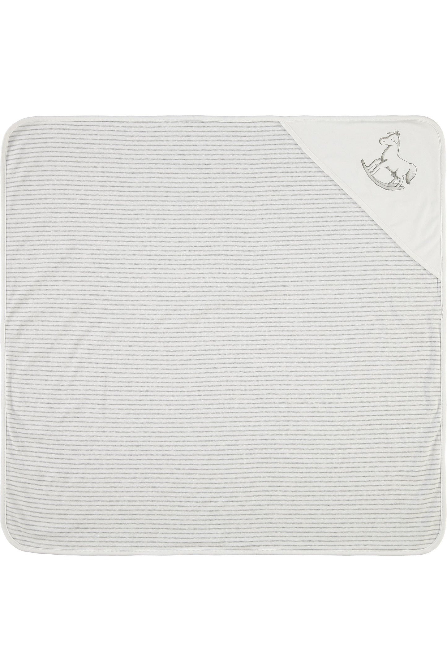 The Little Tailor Reversible Soft Jersey Blanket - White