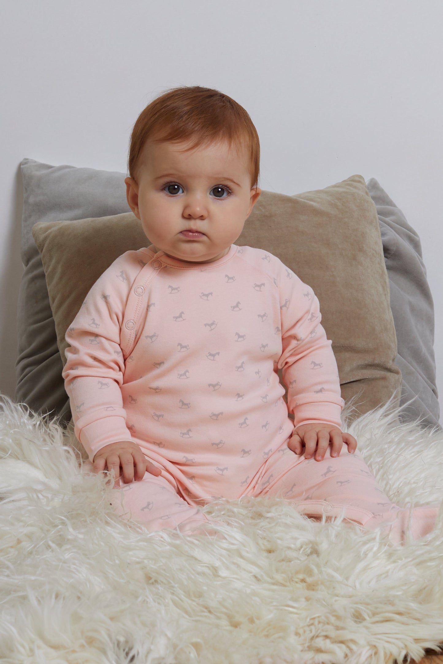 The Little Tailor Pink Super Soft Jersey Sleepsuit