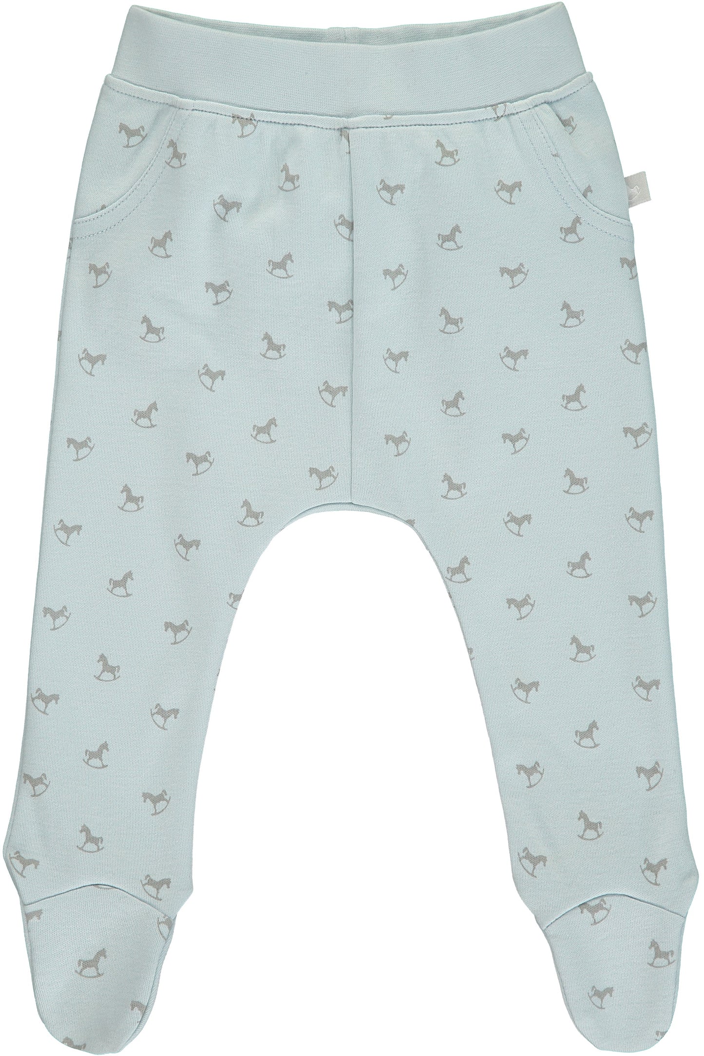 The Little Tailor Comfy Rocking Horse Print Pant - Blue