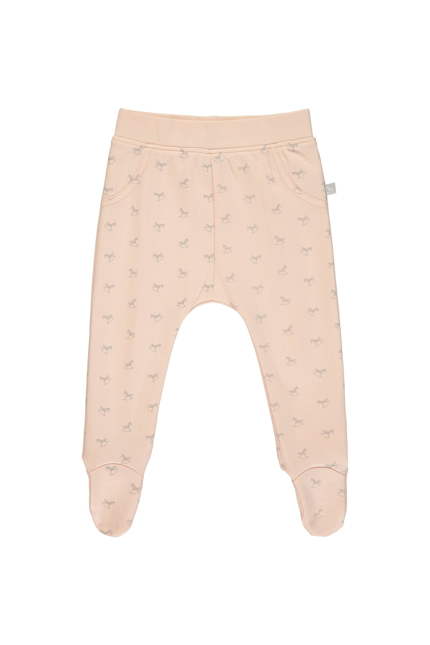 The Little Tailor Comfy Rocking Horse Print Pant - Pink