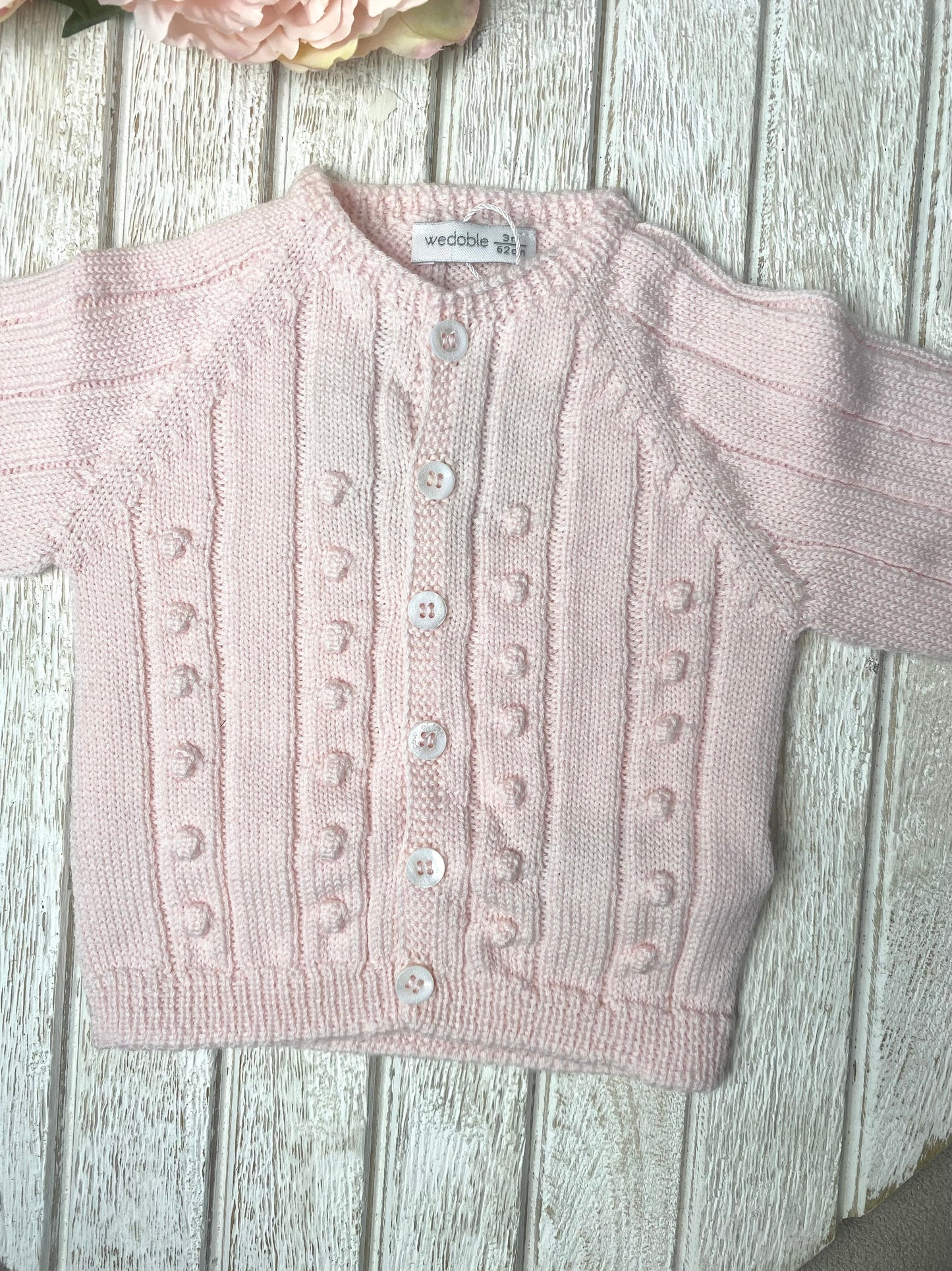 Wedoble Baby Pink Wool Cardigan