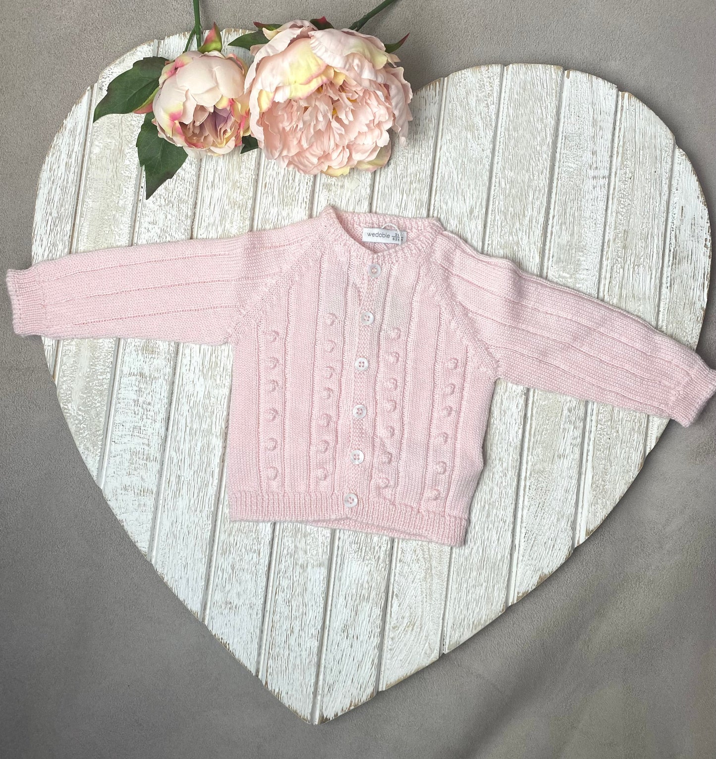 Wedoble Baby Pink Wool Cardigan