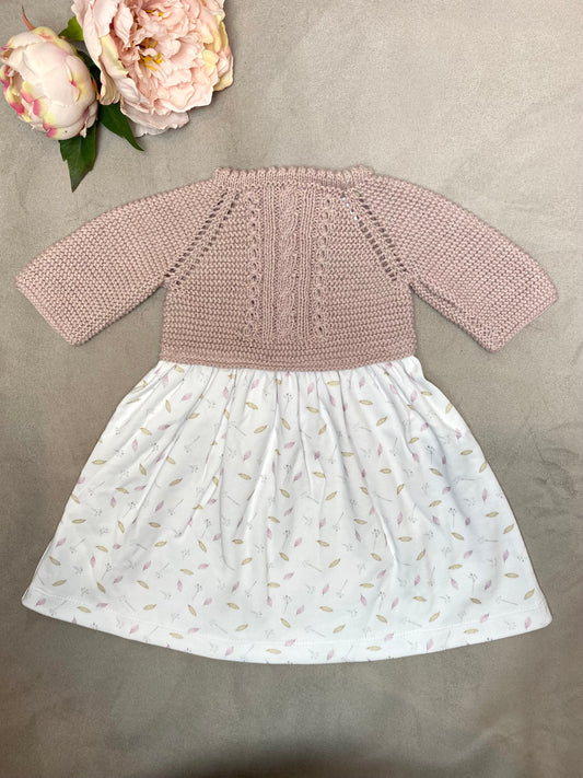 SS22 Mariposa Bebe Dusky Pink Half Knit Dress