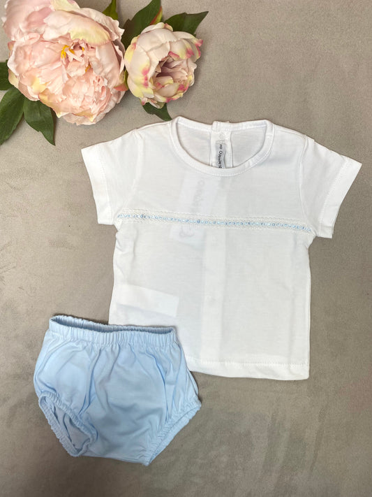 Calamaro Blue & White Jam Pant Set