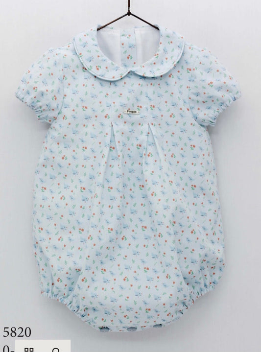 SS23 Foque Blue Bird Print Romper