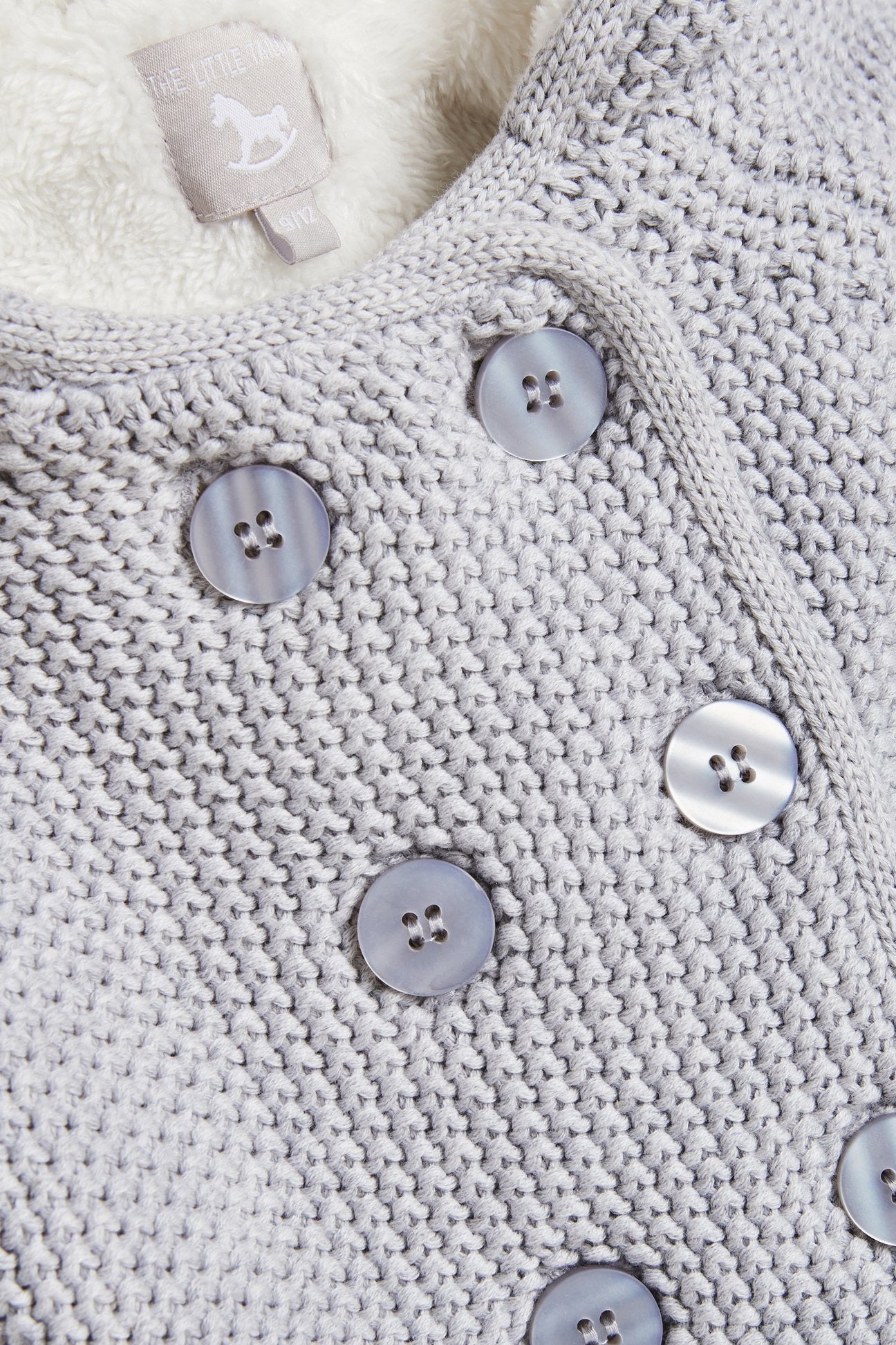 Grey Pram Coat Plush Lined