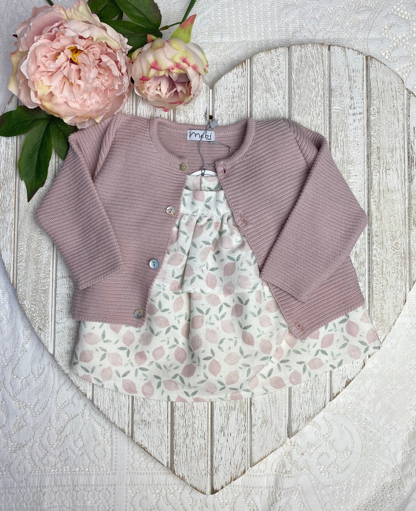 Mebi Pink Cotton Cardigan