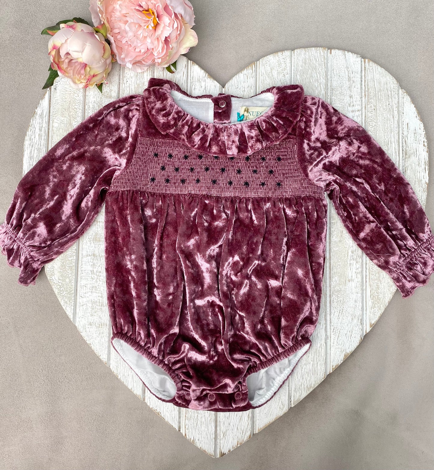 AW21 Nueces Kids Mallow Velvet Romper