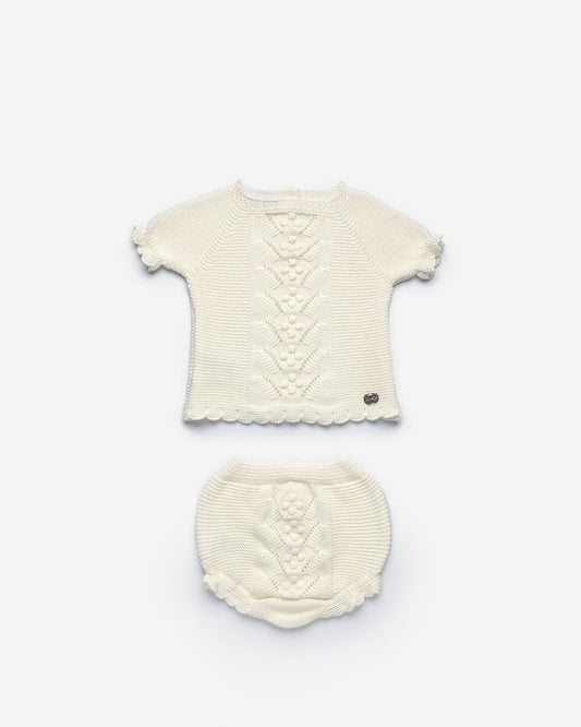 Juliana Ivory Knitted Sweater & Pants Set